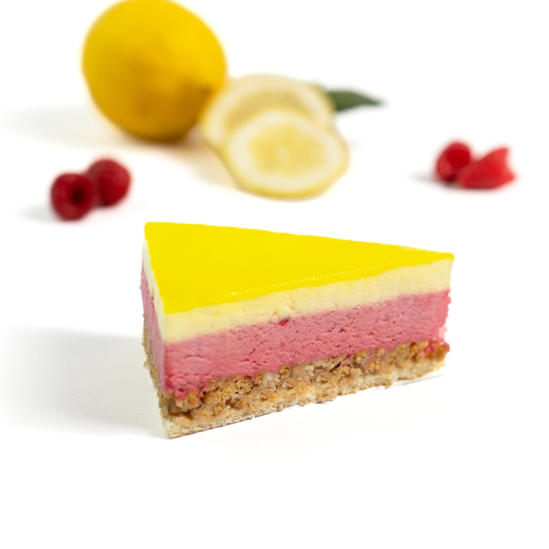 Nouveauté citron framboise - pâtisserie La Romainville - un dessert frais et acidulé