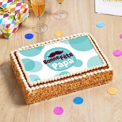 gâteau de fête des pères hipster moustache