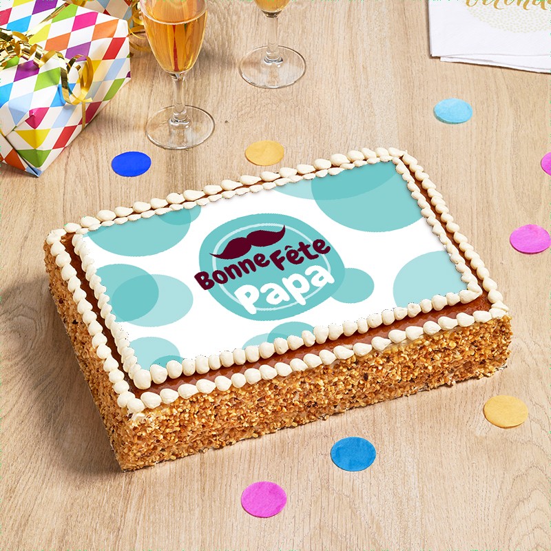 gâteau de fête des pères hipster moustache