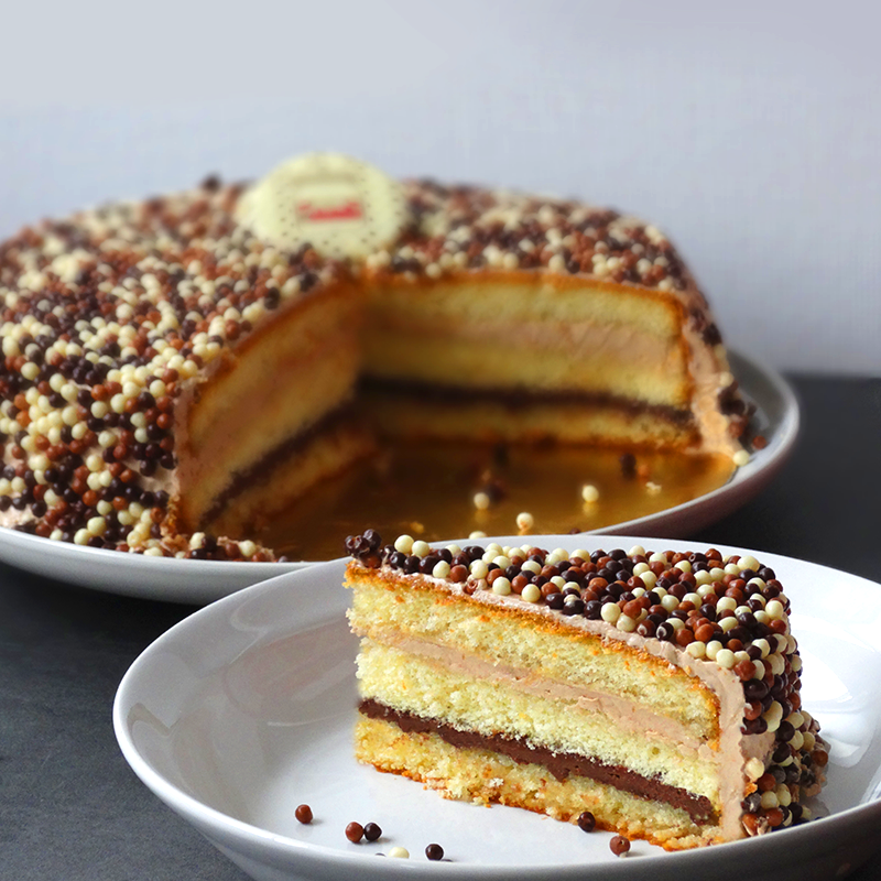 gâteau au Nutella avec billes croustillantes